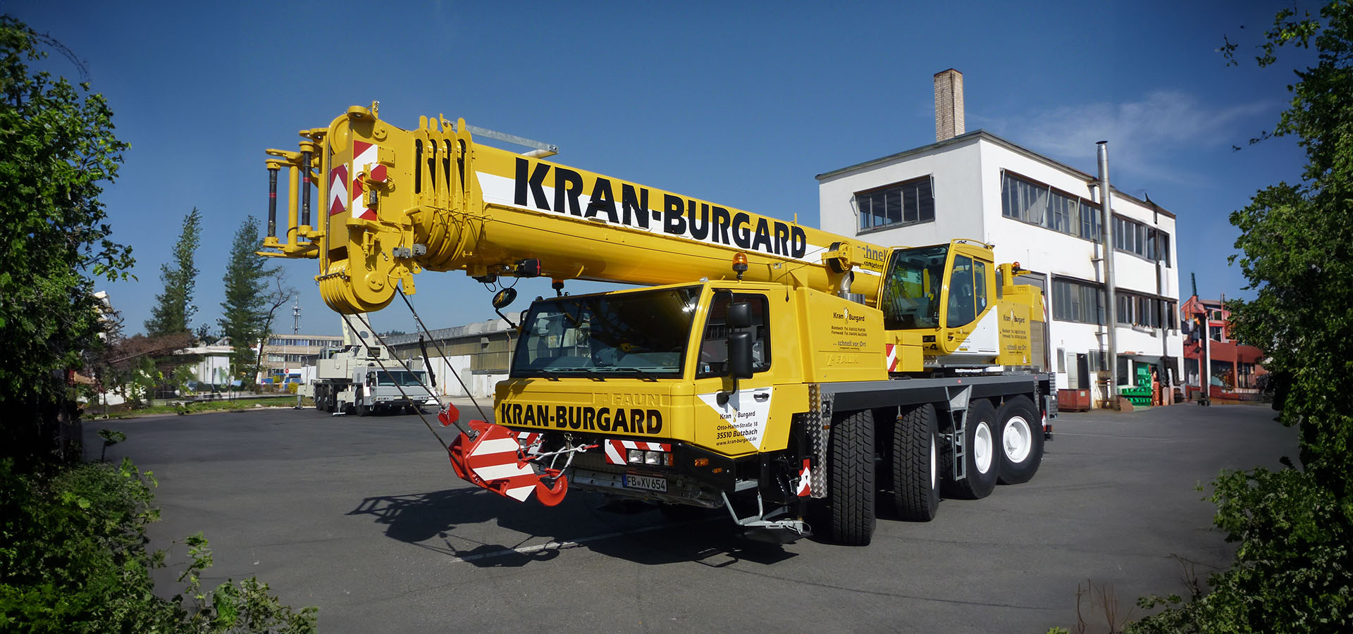 FAUN ATF 65 G, gelber Autokran zum mieten bei Kran Burgard